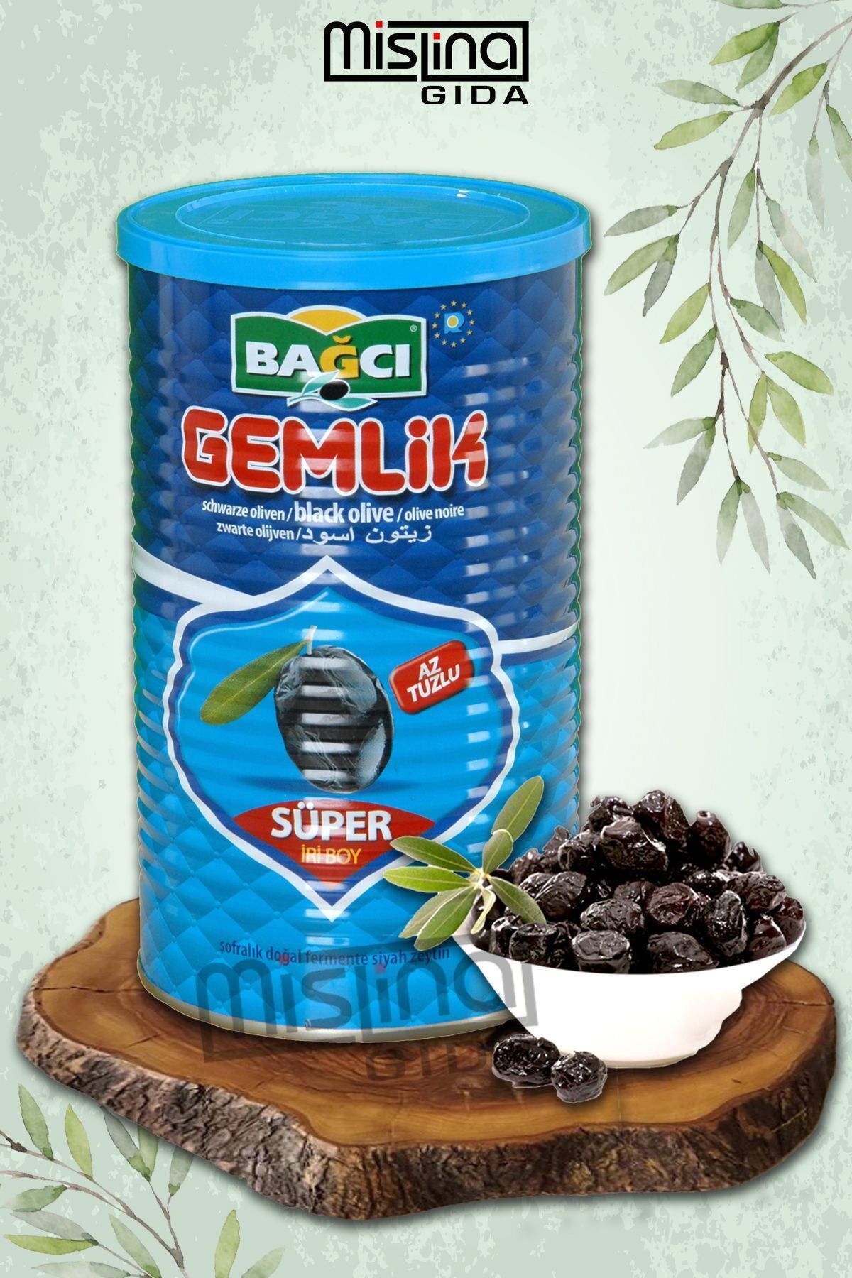 Az Tuzlu İri (Doze) Siyah Zeytin 800 gram