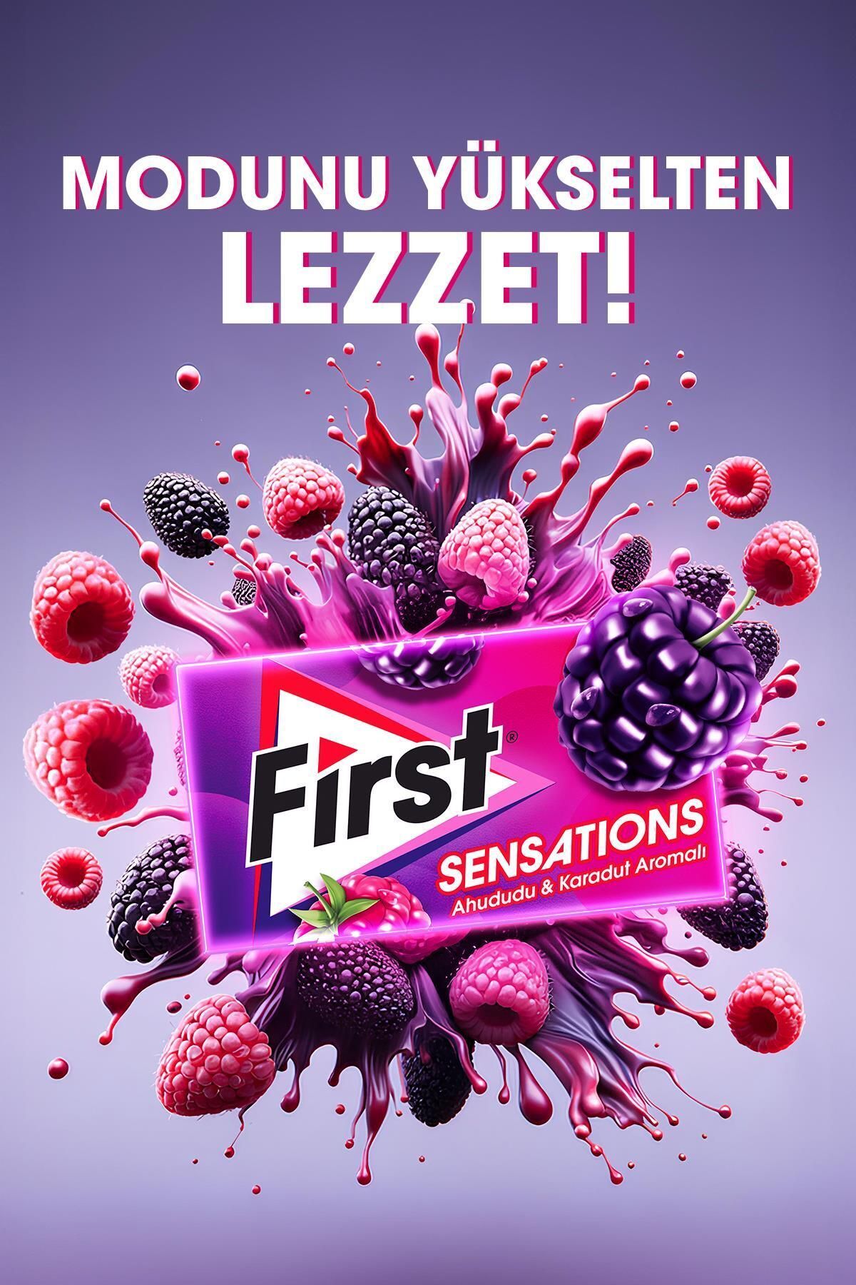 Sensations Ahududu & Karadut Aromalı Sakız 27 gr - 12 Adet