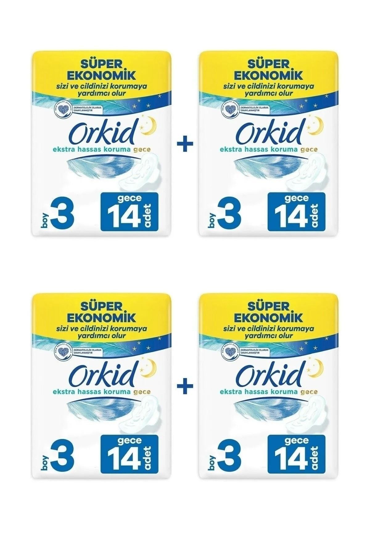 Extra Hassas Koruma Gece Süper Ekonomik Paket 56 Ped (14x4) Boy 3 Gece Boy 3 56