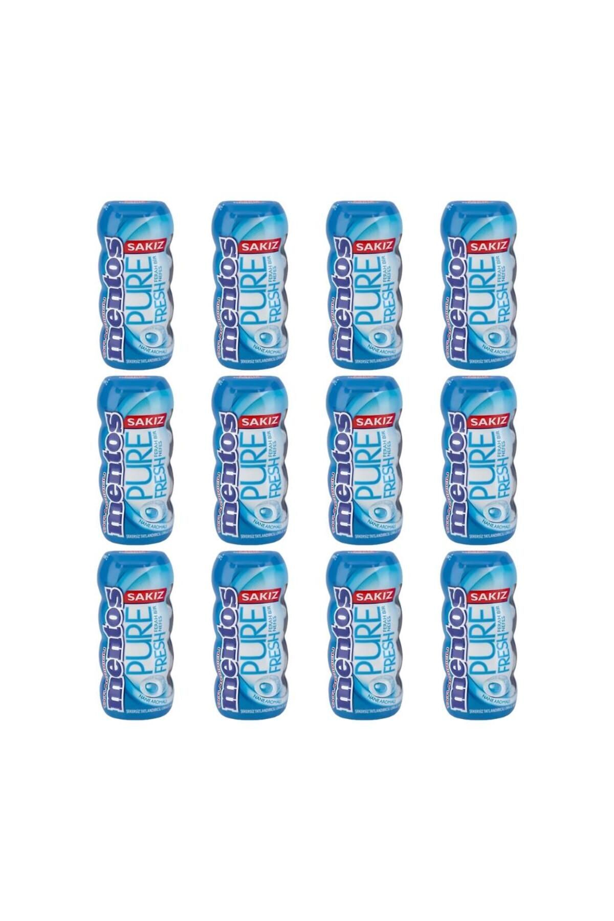 Pure Fresh Nane Aromalı Şekersiz Tatlandırıcılı Draje Sakız 30 g x 12 Adet