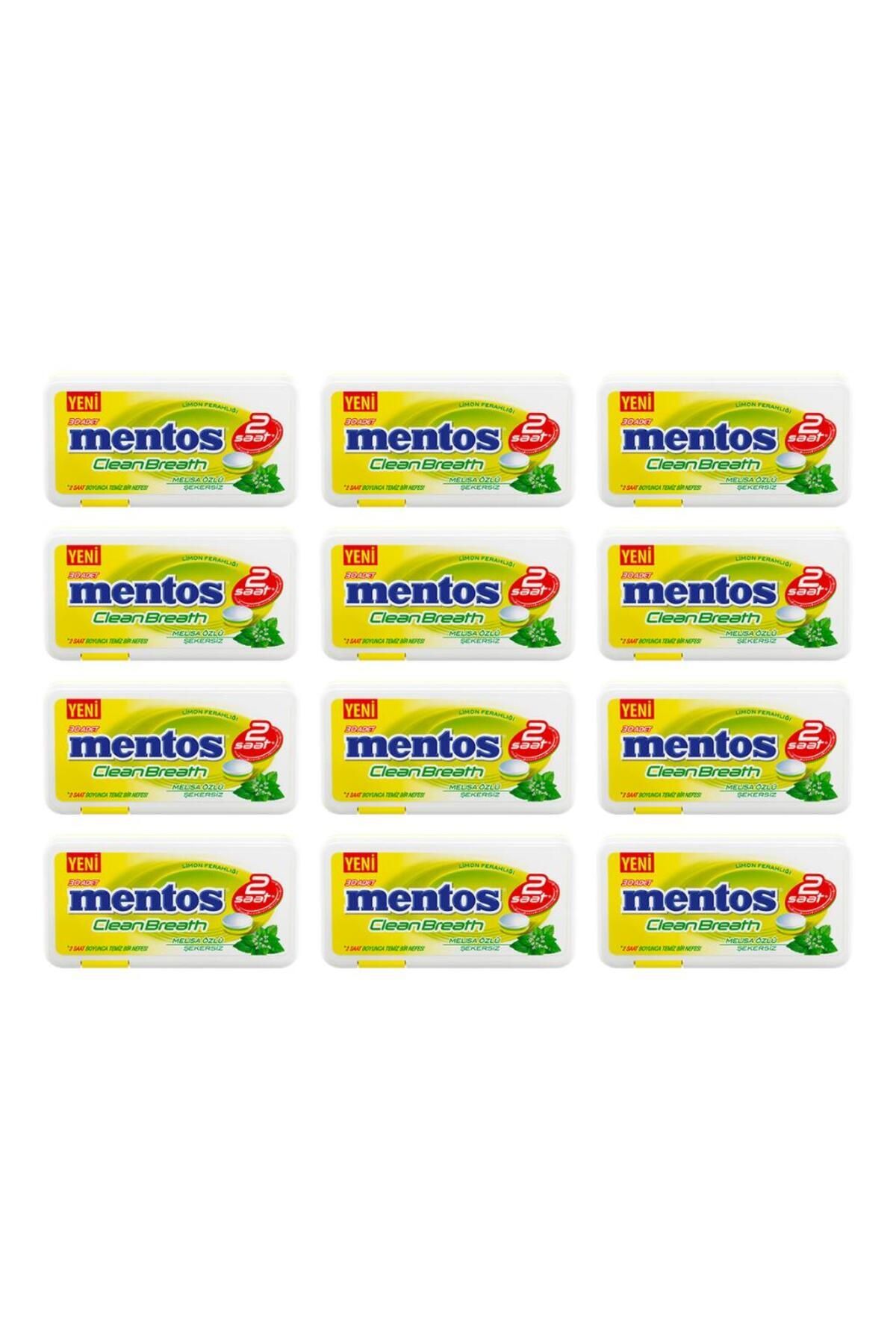 Clean Breath Melisa Özlü Limon Aromalı Tatlandırıcılı Tablet Şekerleme 21 g x 12 Adet