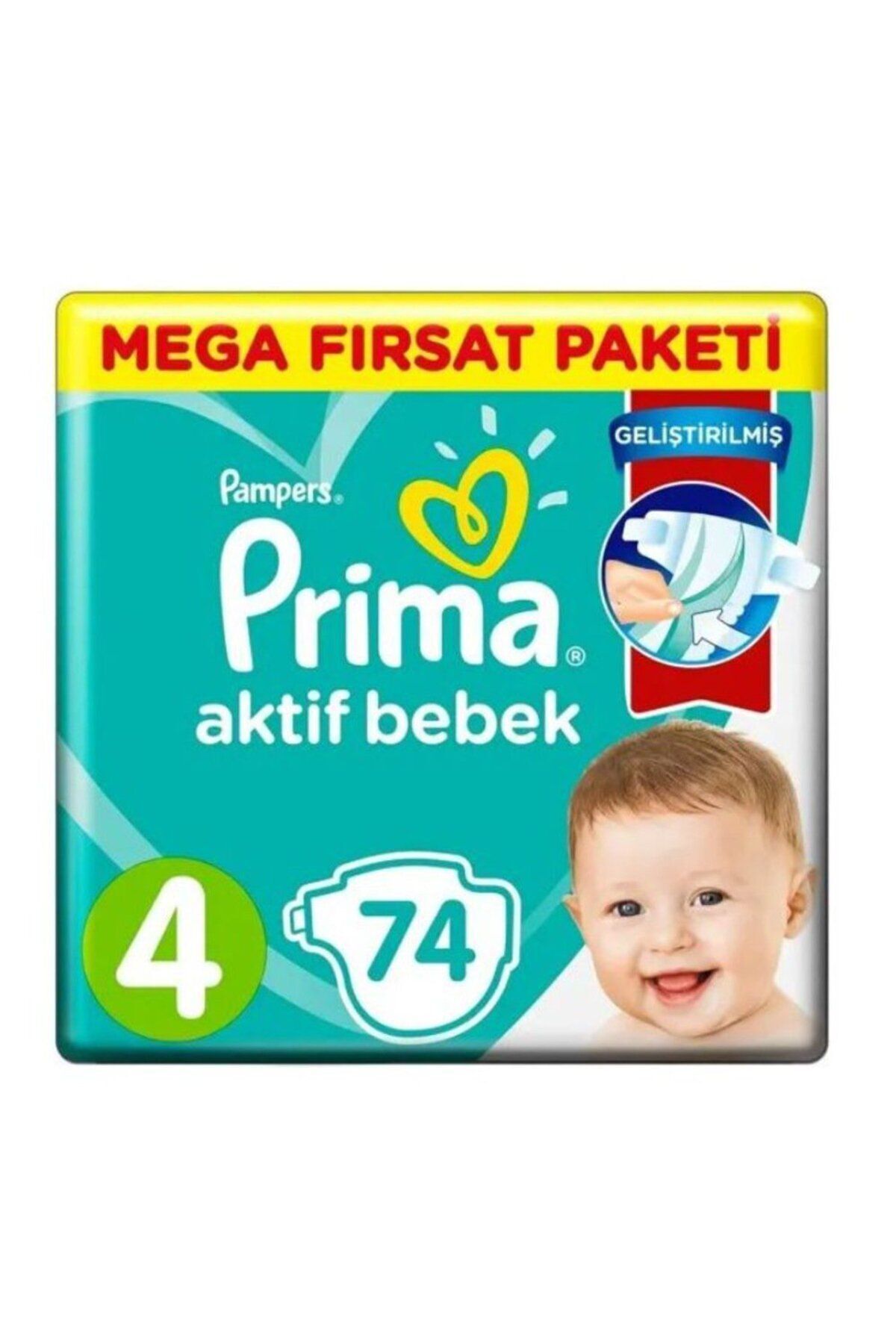 Bebek Bezi Aktif Bebek Mega Fırsat Paket Maxi 4 No 74 Lü