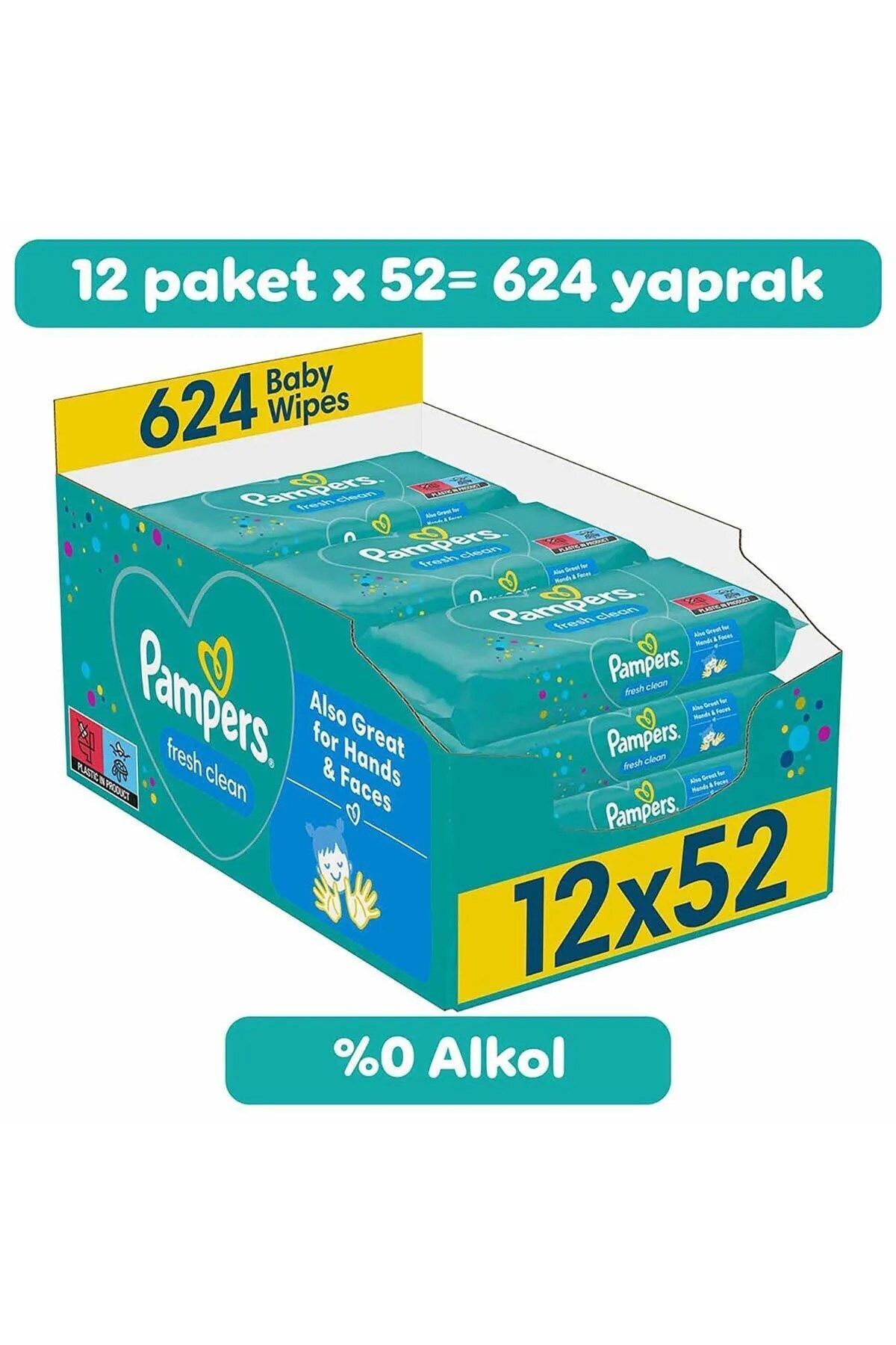 Pampers Baby Islak Havlu Fresh Clean 52li*12 Adet
