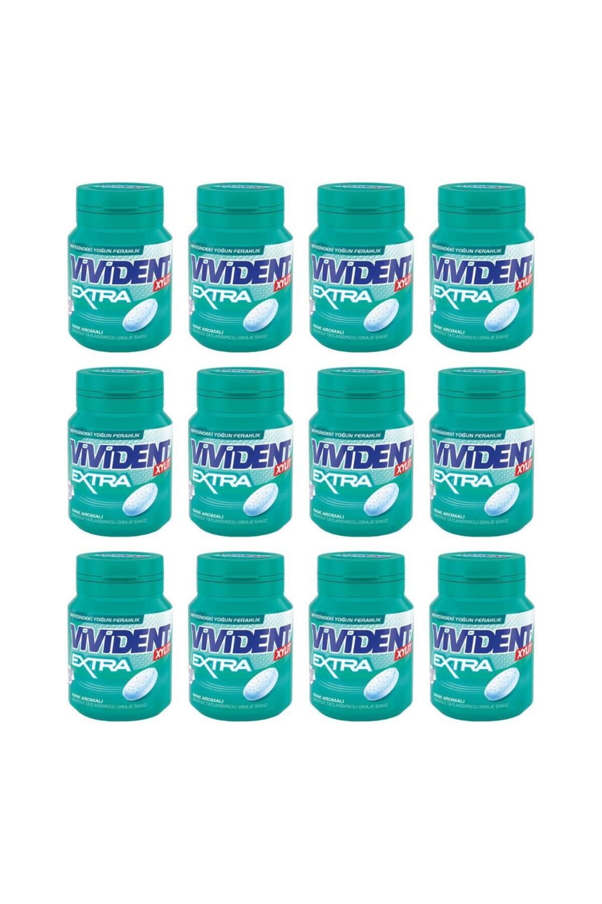 XYLIT Extra Nane Aromalı Şekersiz Tatlandırıcılı Draje Sakız 63 g X 12 Adet